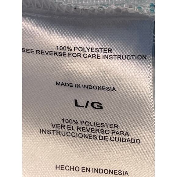 Habit Womens Large Green/White Short Sleeve Button Down Vented Fishing Shirt - Picture 2 of 8